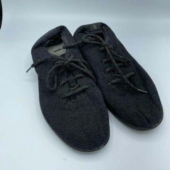 Allbirds Mens Wool Runner 0219 NV1 Black Lace Up Low Top Athletic Shoes Size 10 - Picture 1 of 13